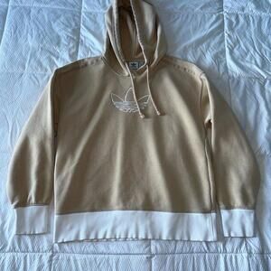 Adidas Women’s Tan & White Hoodie
